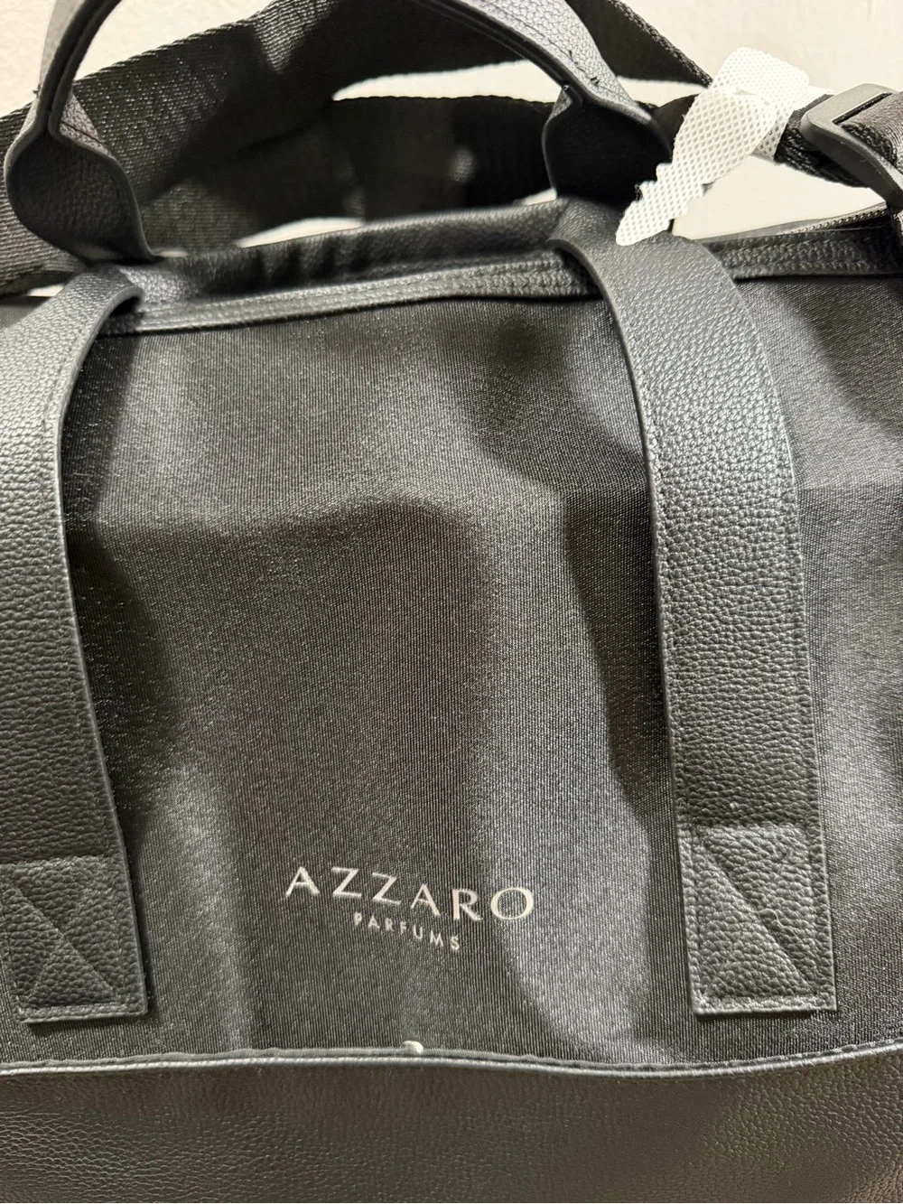 Azzaro Black Men’s Duffel Bag with Dual Carry